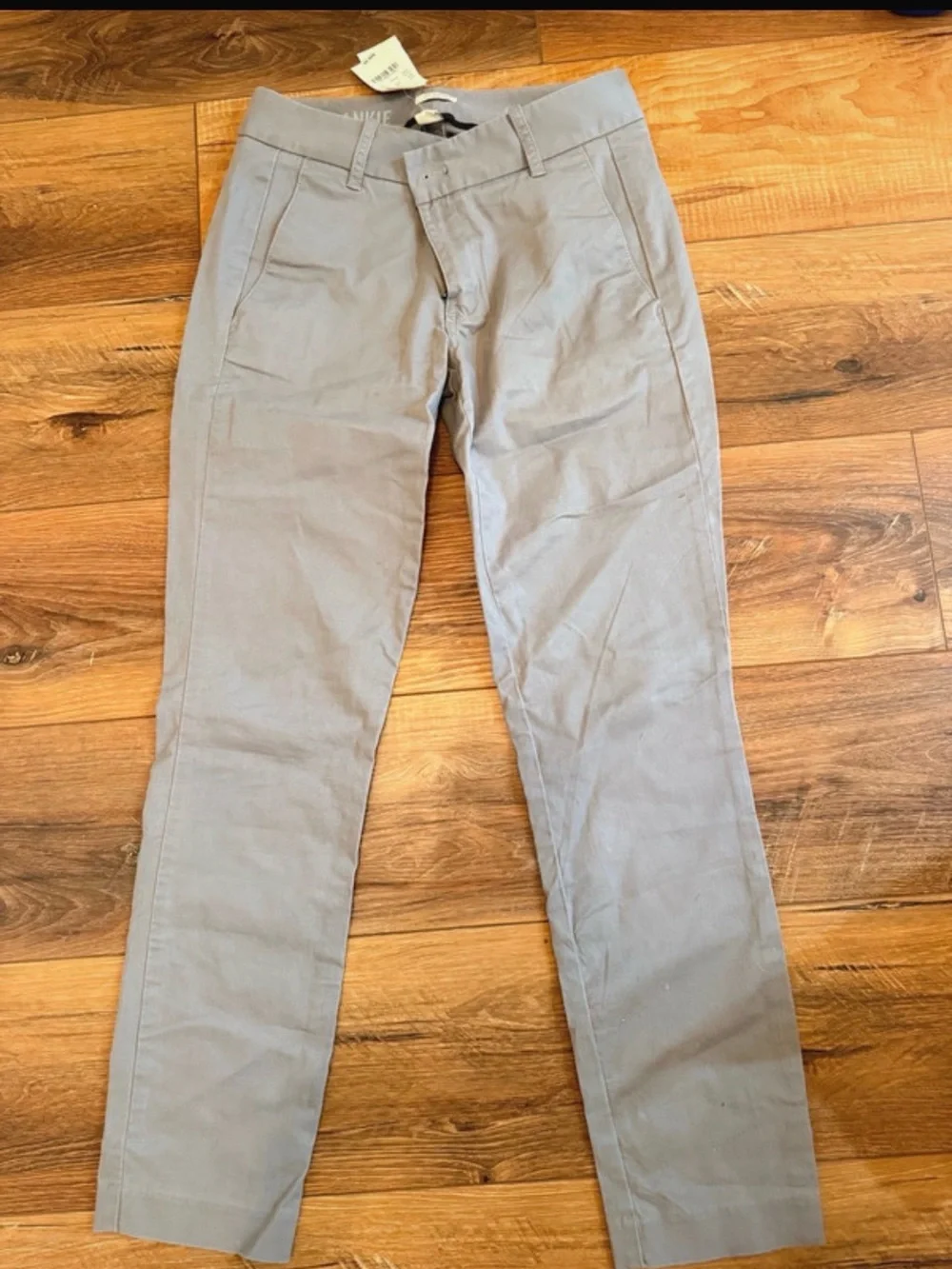 J. Crew Straight Leg Pants in Light Gray